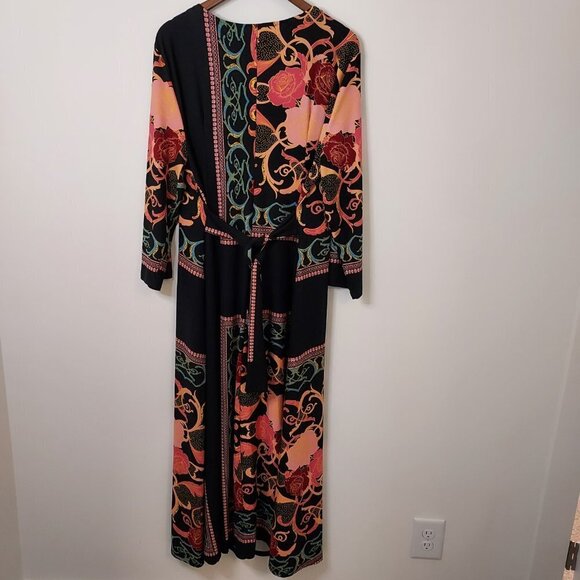 Reborn Plus Size 2X Boho Button Down Maxi Dress - Picture 2 of 11
